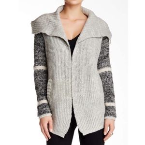 Love Token Gray Knit Open Front Cardigan